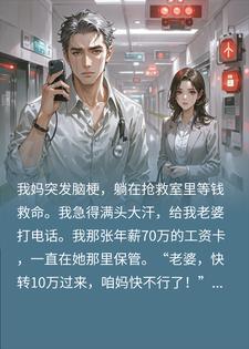 年薪70万全交老婆，我妈脑梗急需10万，她：没钱