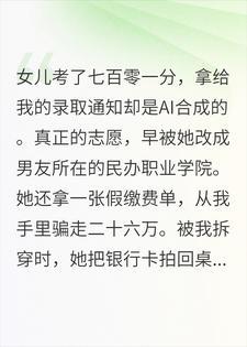 断供701分恋爱脑女儿后，她疯了